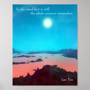 Poster Lao Tzu Citation personnalisée Aquarius Prime Scif