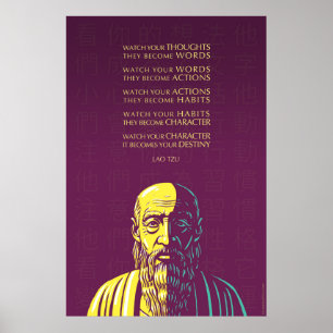 Poster Lao Tzu cite :