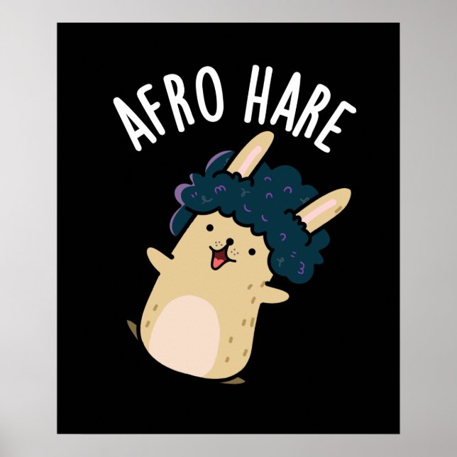 Poster Lapin Amoureux De Lièvre Afro Avec Jeu Afro BG Dar (Devant)