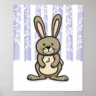 Poster Lapin animal de la forêt