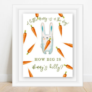 Poster Lapin aux carottes - Quelle est la taille du ventr
