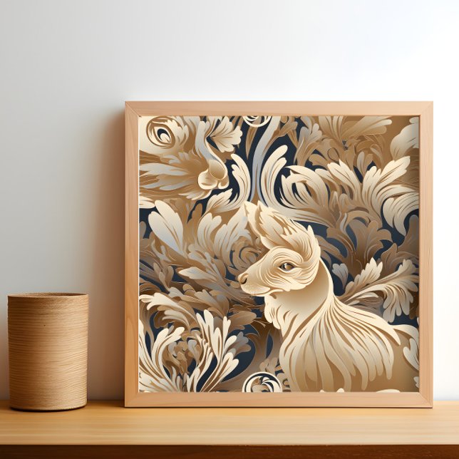 Poster Lapin BOHO Beige (Créateur téléchargé)