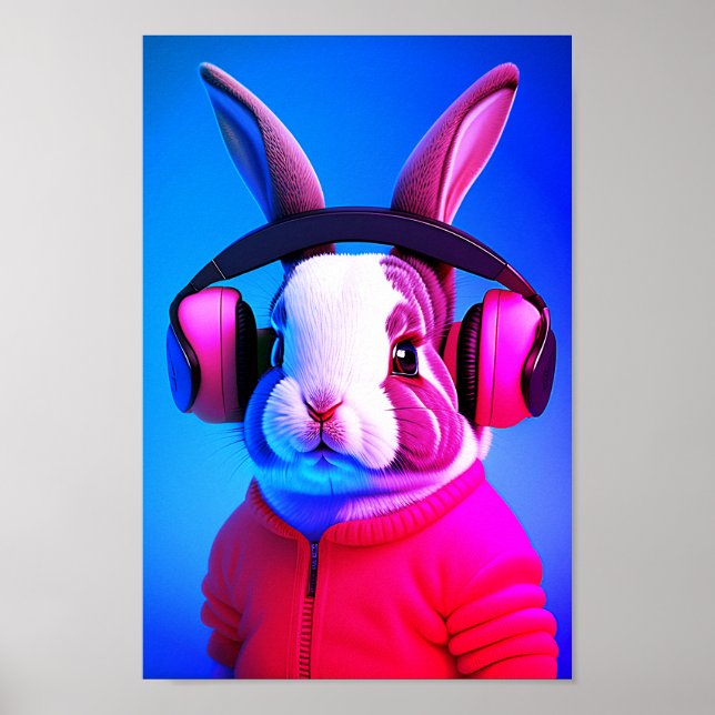 Poster Lapin cool (Devant)