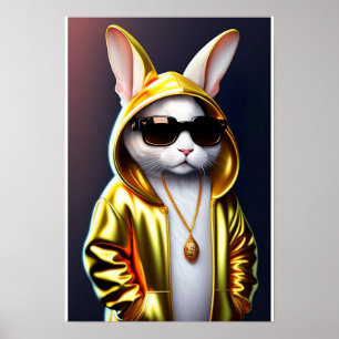 Poster Lapin cool