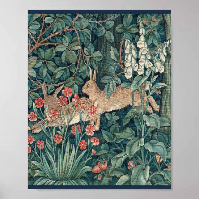Poster Lapin Dans La Forêt - William Morris (Devant)