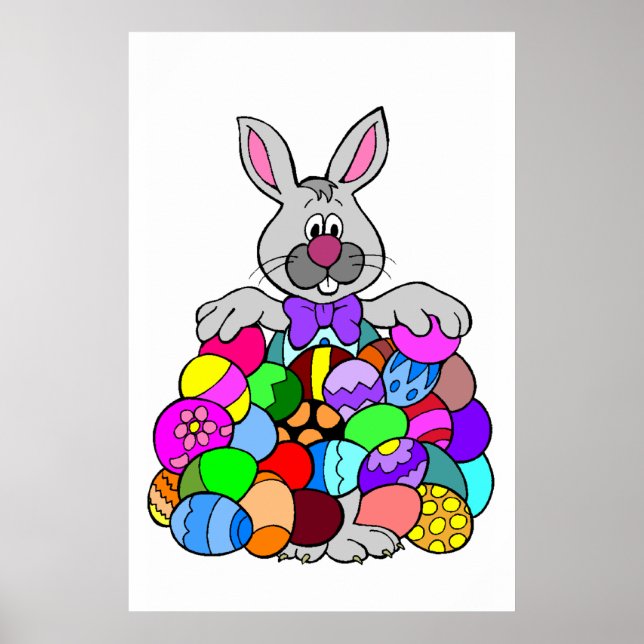 Poster Lapin de Pâques (Devant)