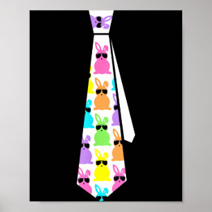 Poster Lapin de Pâques Cravate Drôle Graphique Pour Garço