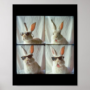 Poster Lapin de Pâques dans le style de la machine photo