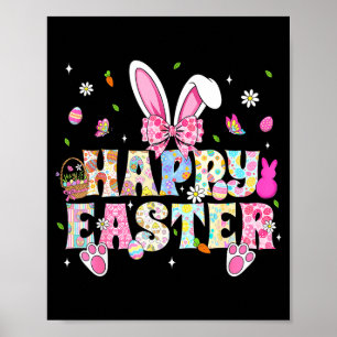 Poster Lapin de Pâques Joyeux Lapin Visage Drôle de Jour