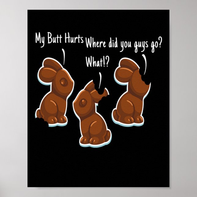 Poster Lapin de Pâques lapin de Chocolat Lapin de Pâques  (Devant)