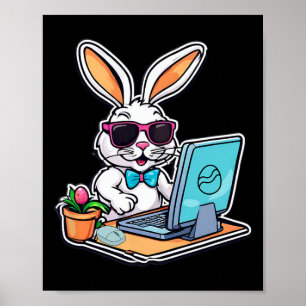 Poster Lapin de Pâques Ordinateur Vidéo Amateurs de jeu 1