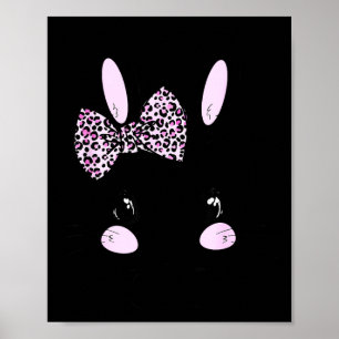 Poster Lapin de Pâques Tie Papillon Léopard Jour de Pâque