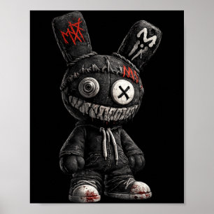 Poster Lapin Effrayant Horreur Gothique Grunge Emo Esthét