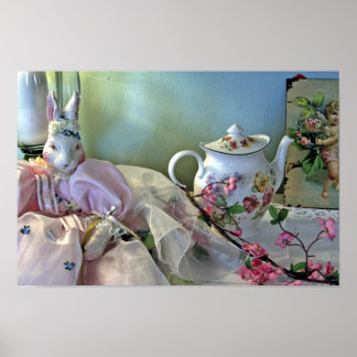 Poster Lapin Et Théière
