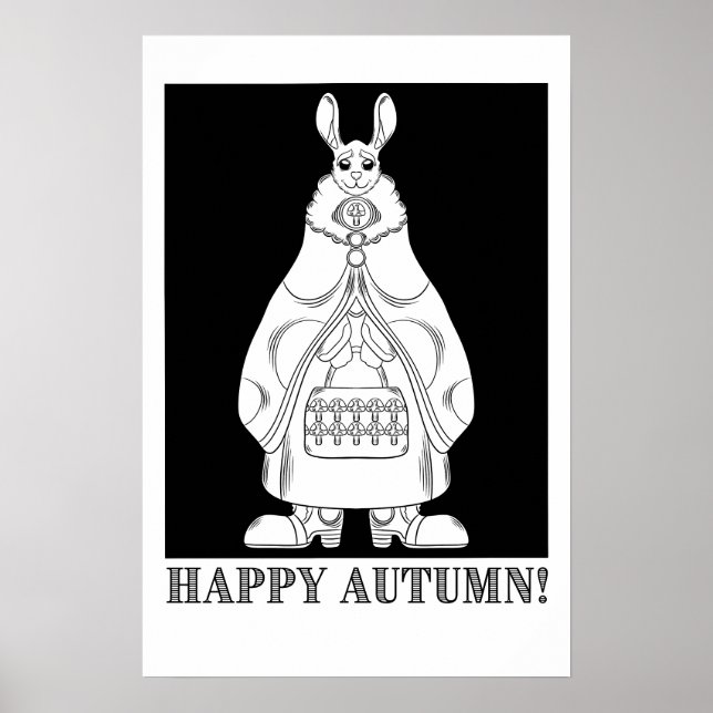 Poster Lapin heureux (Devant)