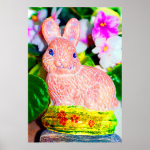 Poster lapin Kitschy