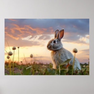 Poster Lapin Lapin Animal Nature Majestic Wild