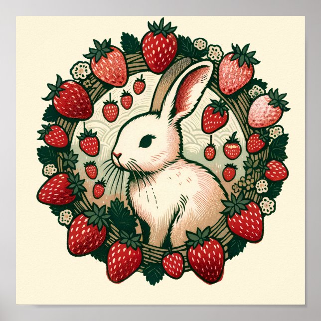 Poster Lapin Lapin Bébé Bébé Lapins Lapins Lapins Bébé (Devant)