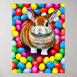 Poster Lapin mou et jellybeans