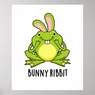 Poster Lapin Ribbit Funny Lapin Frog Pun