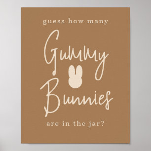 Poster Lapin Simple Combien de lapins de gummes