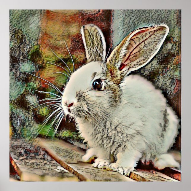 Poster lapin toony (Devant)