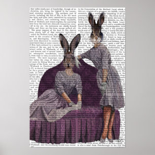 Poster Lapins en pourpre