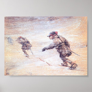 Poster Lappar en tempête de neige