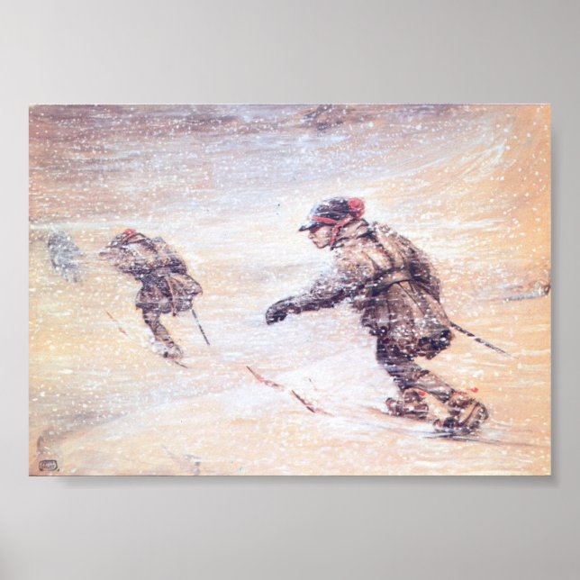 Poster Lappar en tempête de neige (Devant)