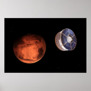 Poster L'Appareil Spacectoriel Portant Le Rover De La Per