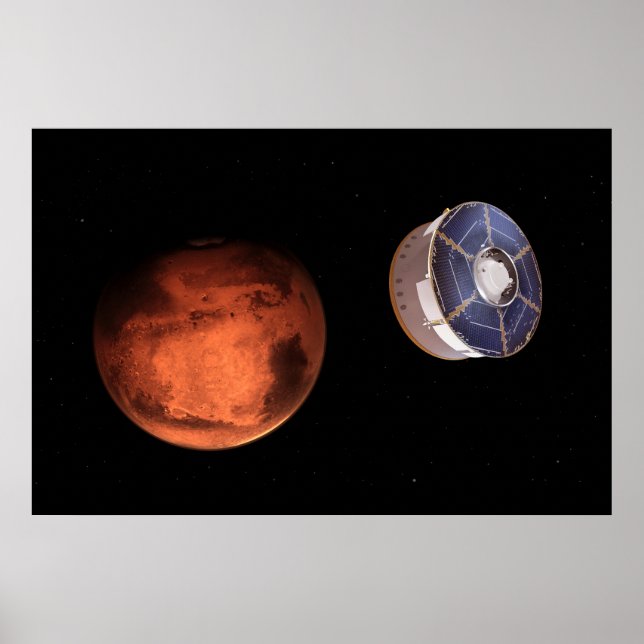 Poster L'Appareil Spacectoriel Portant Le Rover De La Per (Devant)