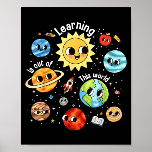 Poster L'apprentissage est hors de ce monde enseignant de