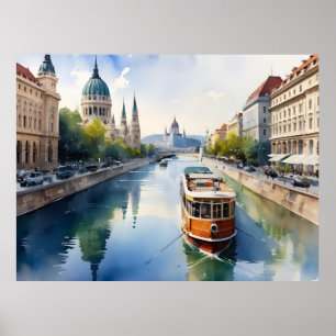 Poster L'aquarelle de Budapest