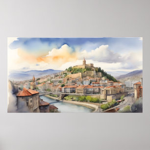 Poster L'aquarelle de Tbilissi