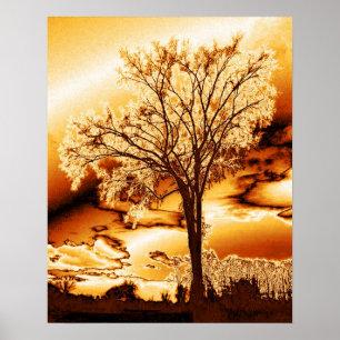 Poster L'arbre en or fondu