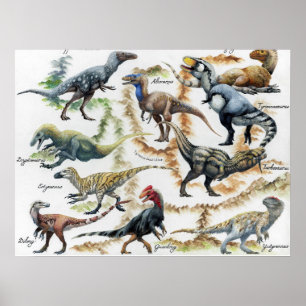 Poster L'arbre généalogique des Tyrannosauroïdes