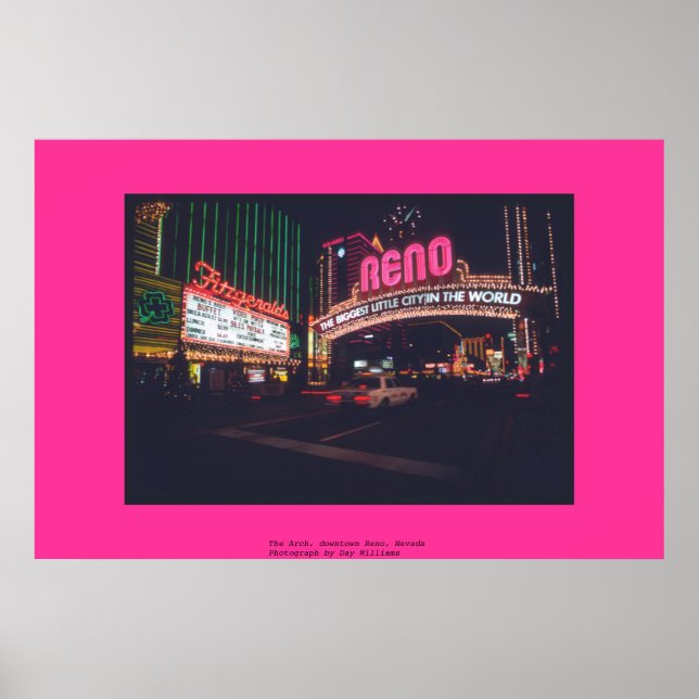 Poster L'Arc, le centre-ville de Reno, Nevada (Devant)