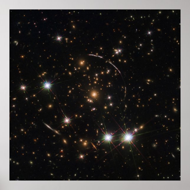 Poster L'Arc Sunburst Dans Un Gros Cluster Galaxy (Devant)