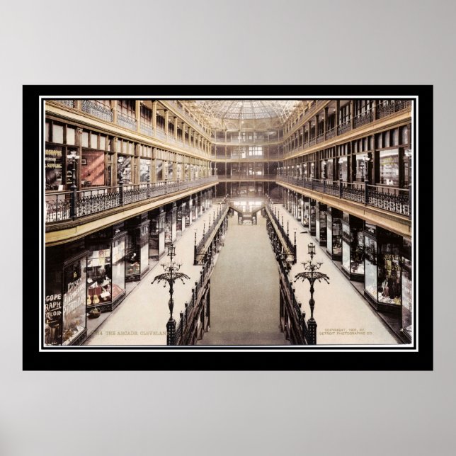 Poster L'arcade à Cleveland vers 1900 (Devant)