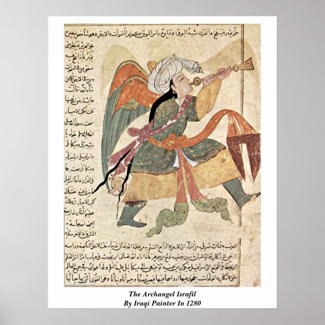 Poster L'Archange Israfil Par Peintre Irakien En 1280 (Devant)
