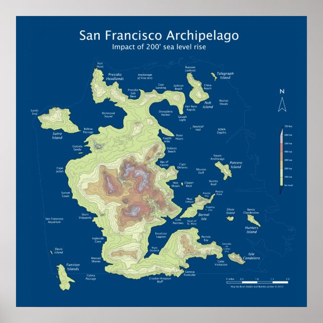 Poster L'archipel de San Francisco, 200' d'élévation du n (Devant)