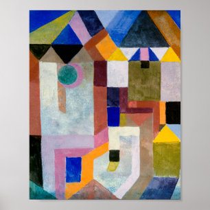 Poster L'Architecture colorée (1917)' de Paul Klee 