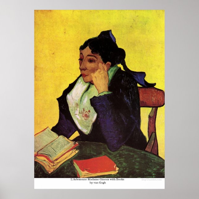 Poster L'Arlesienne Madame Ginoux avec des livres de van  (Devant)