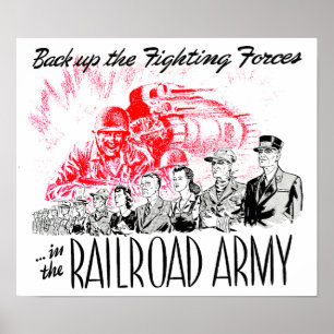 Poster L'armée de chemin de fer - soutenez les forces de