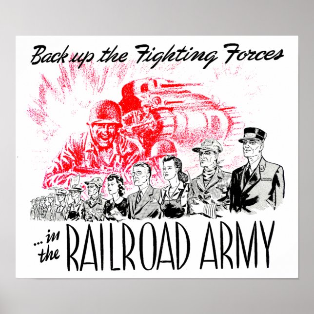 Poster L'Armée du Chemin de Fer - Soutenez les Forces de  (Devant)