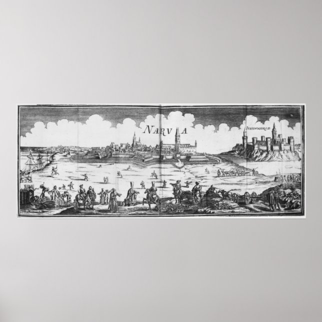 Poster L'armée russe assiége Narva en 1700 (Devant)