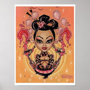 Poster "Larmes copie d'art à ballons" - (art surréaliste