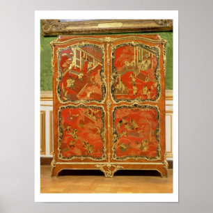 Poster L'Armoire avec la laque rouge du Chinoiserie