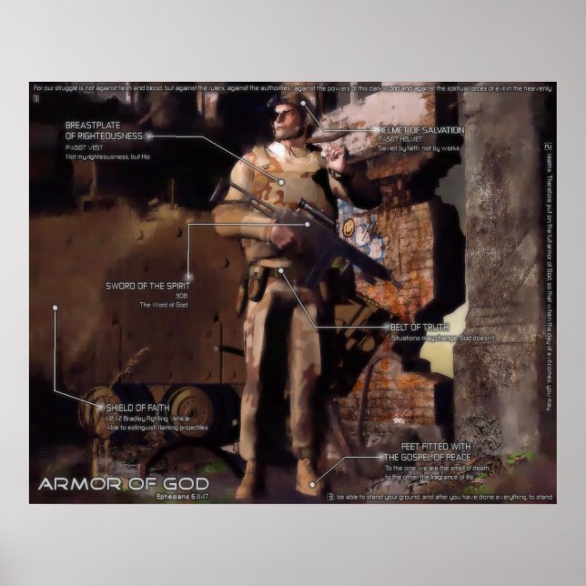 Poster L'Armure de Dieu - Interprétation moderne (Devant)