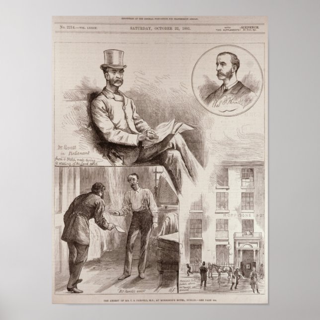 Poster L'arrestation de M. C.S. Parnell, député (Devant)